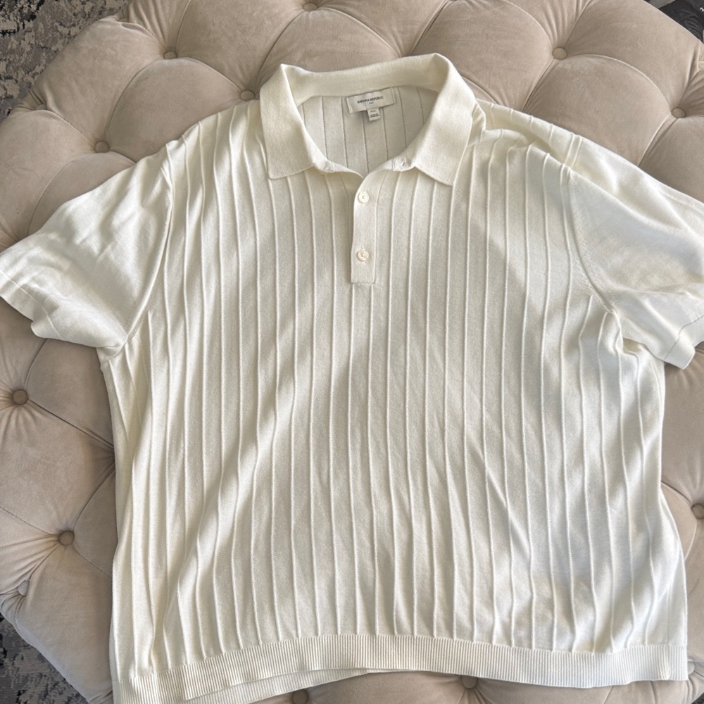 Banana Republic White Polo Shirt